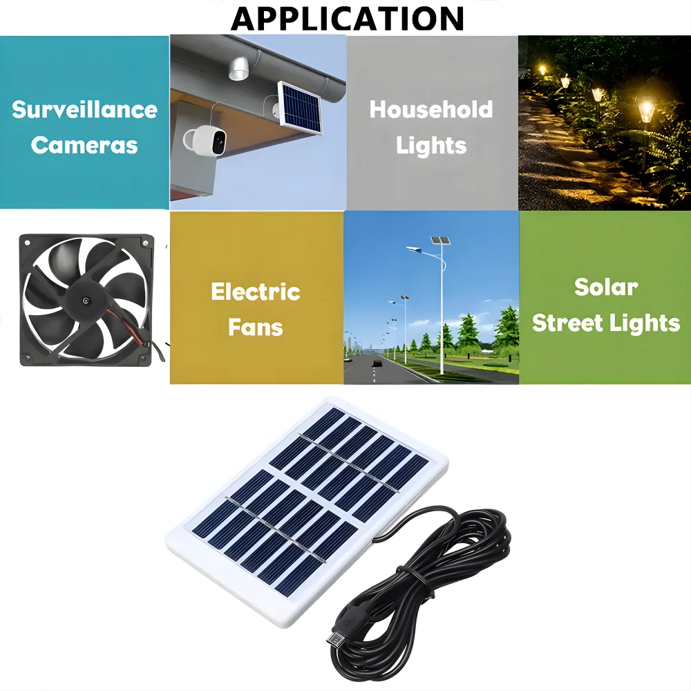 Outdoor Power Distribution Panel - 12W 6V Mini Solar Panel USB