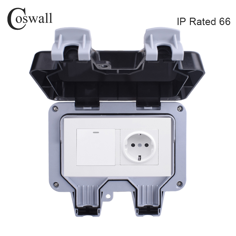 Power Switch Outdoor - Coswall IP66 Chống Chịu Thời Tiết