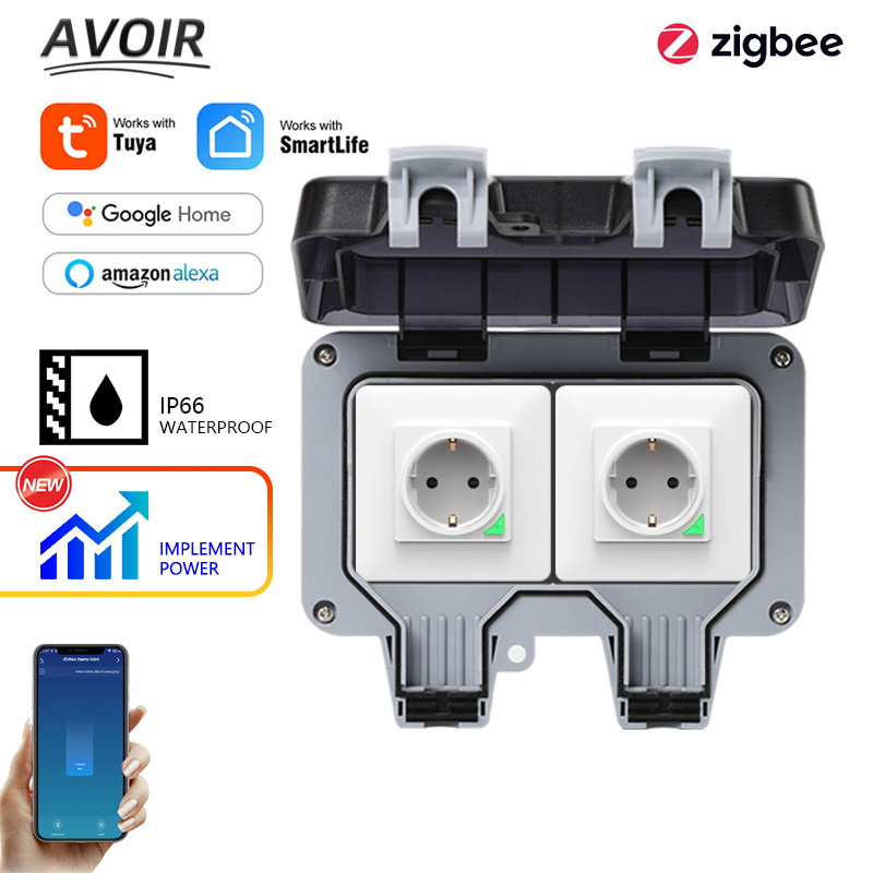 Power Switch Outdoor - Avoir Tuya Zigbee Điện Ổ Cắm