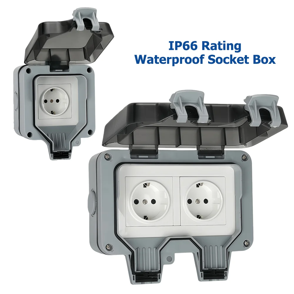 Waterproof Outdoor Socket,Doub - đánh giá và giá Outdoor Power Point Cover