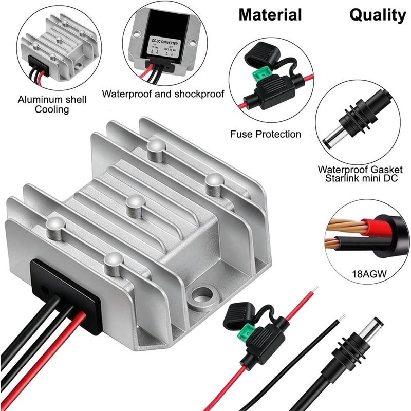 DT19-For Starlink Mini 12V Pow - đánh giá và giá Outdoor Power Supply 12V