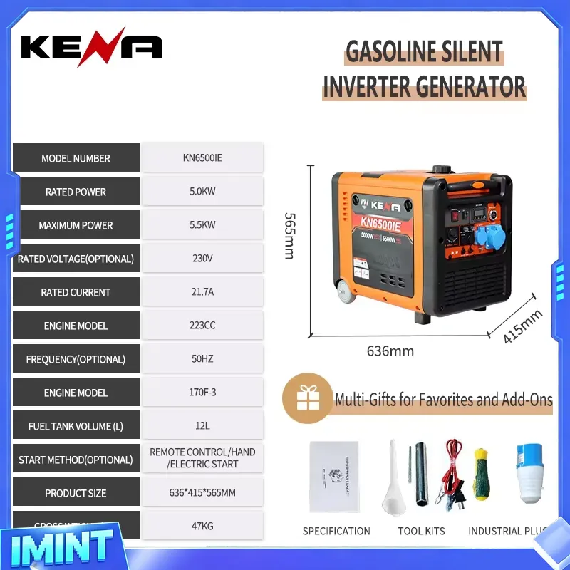 3.5kW 6.5kW Dual-Fuel LPG/CNG  - đánh giá và giá Portable Generator Inverter