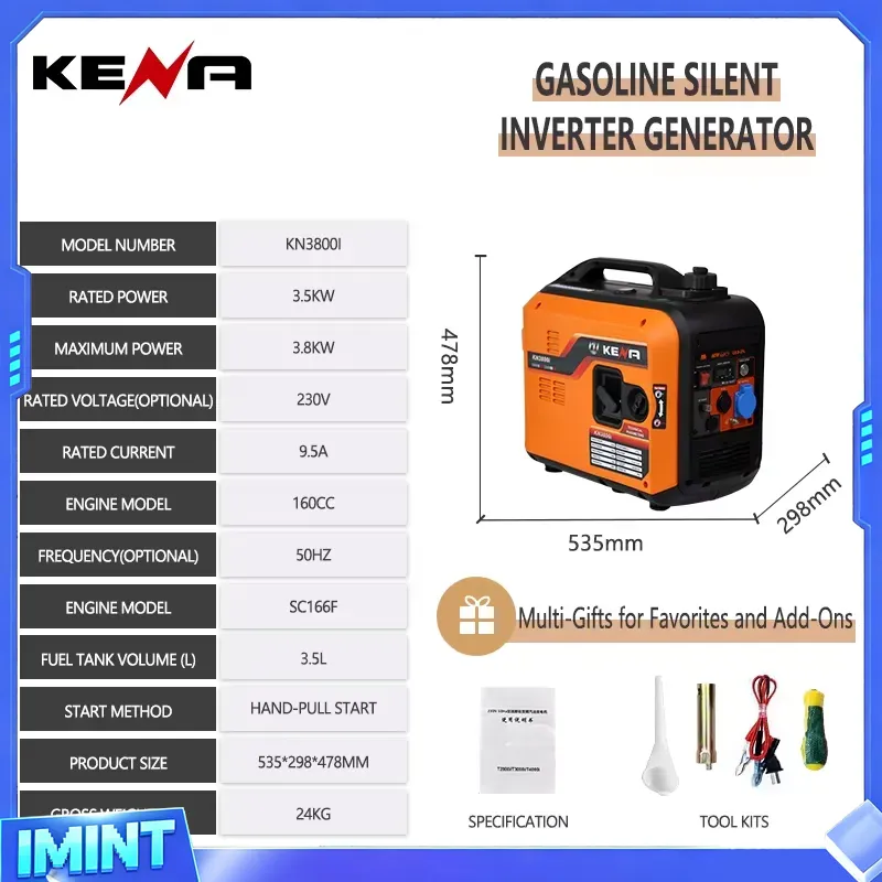 3.5kW 6.5kW Dual-Fuel LPG/CNG  - đánh giá và giá Portable Generator Inverter