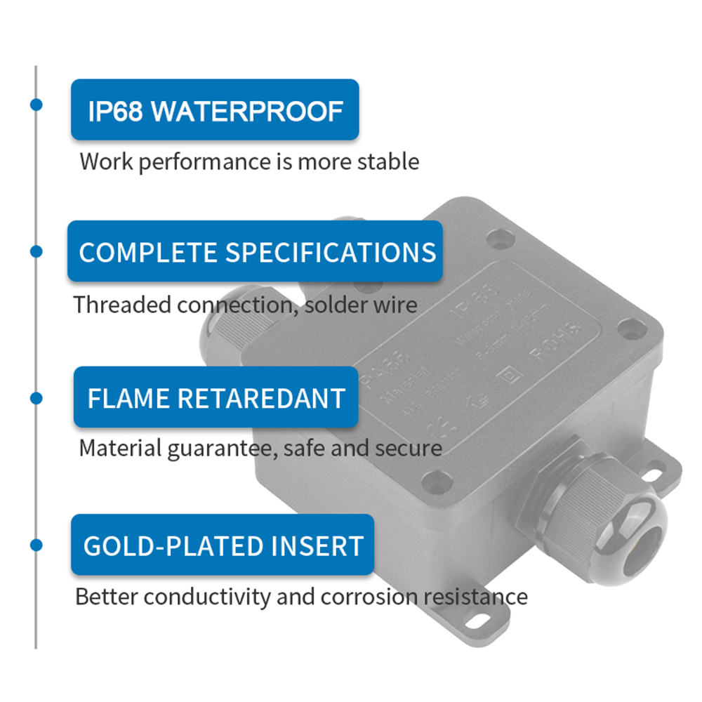 IP68 Outdoor Waterproof Juncti - đánh giá và giá Outdoor Power Outlet Box