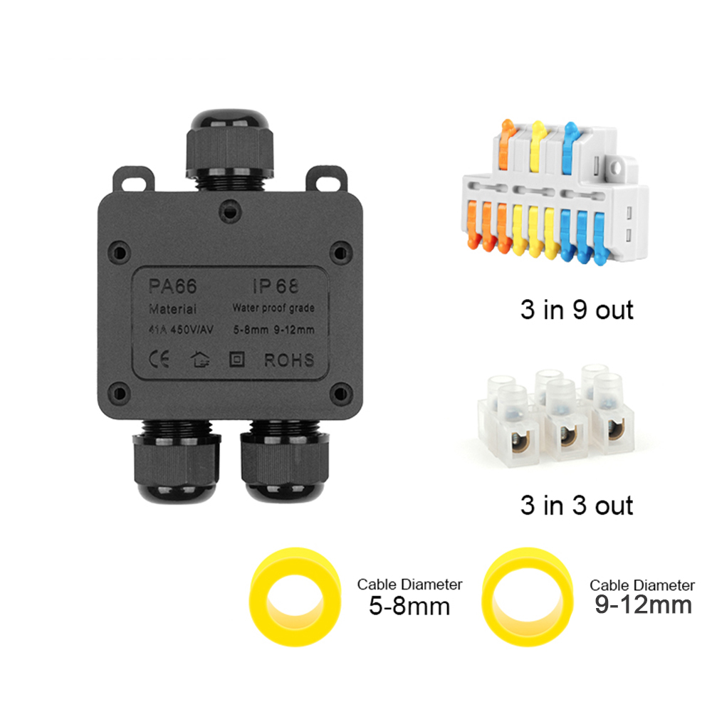 IP68 Outdoor Waterproof Juncti - đánh giá và giá Outdoor Power Outlet Box