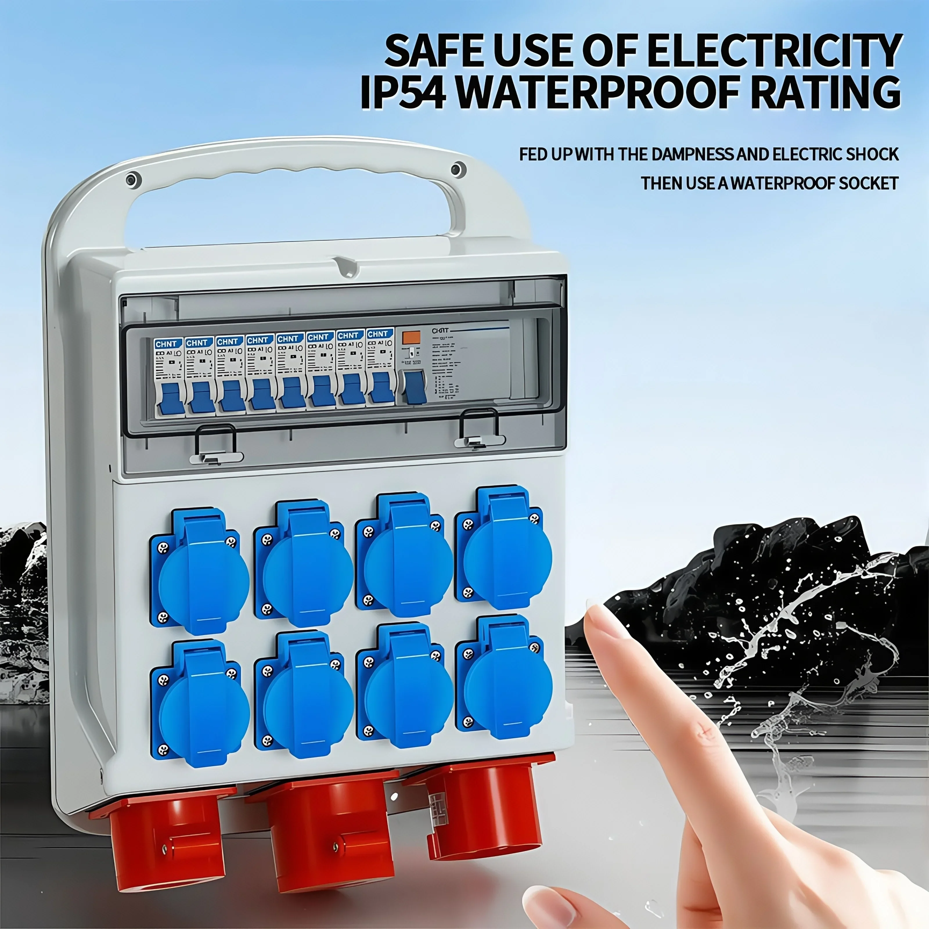 IP54 16A Waterproof Industrial - đánh giá và giá Outdoor Power Distribution Panel