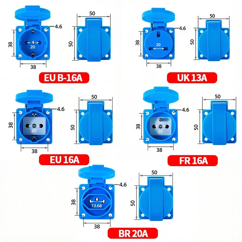 IP54 16A Waterproof Industrial - đánh giá và giá Outdoor Power Distribution Panel