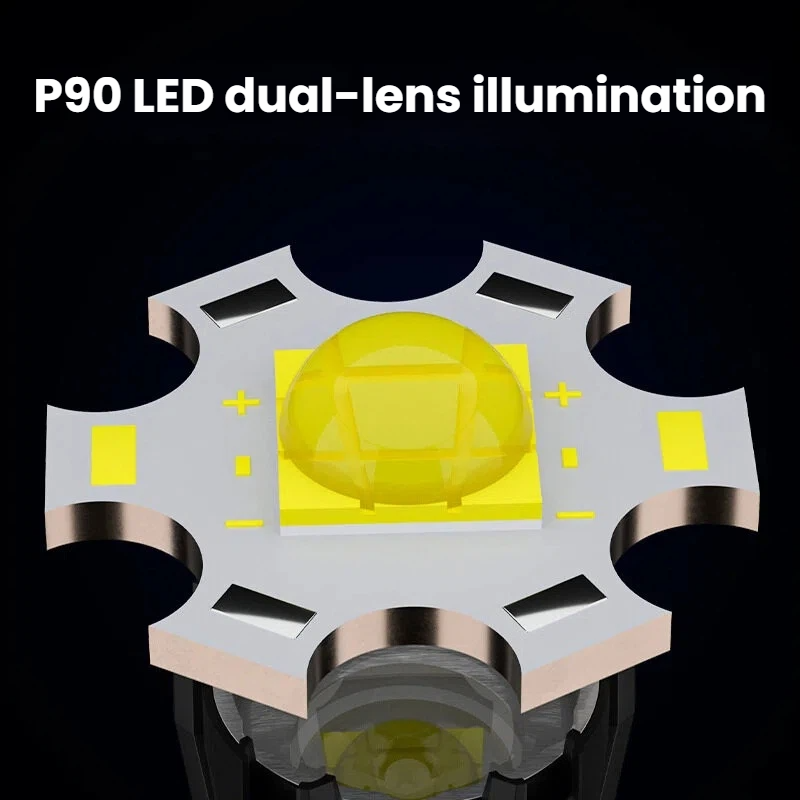 High-power P90 LED Flashlight  - đánh giá và giá Outdoor Power For Camping