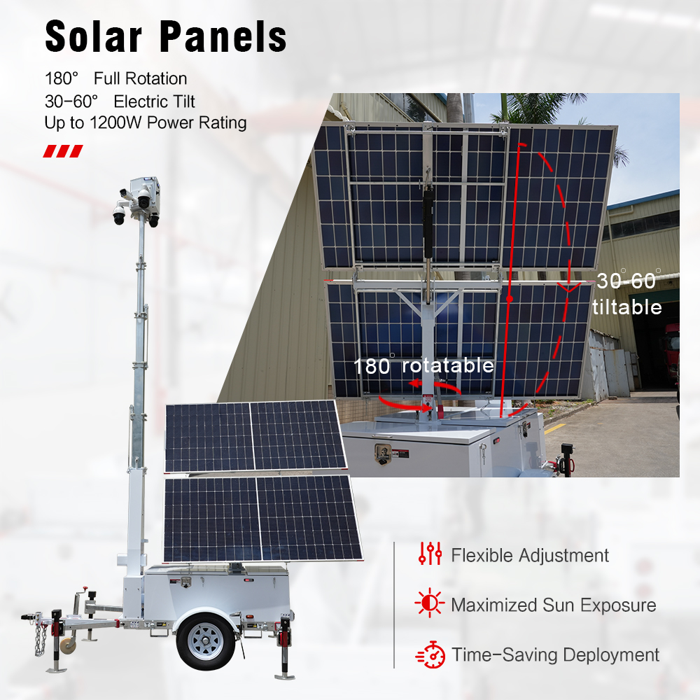 Solar Power Unit Trailer Mobil - đánh giá và giá Outdoor Power Tower