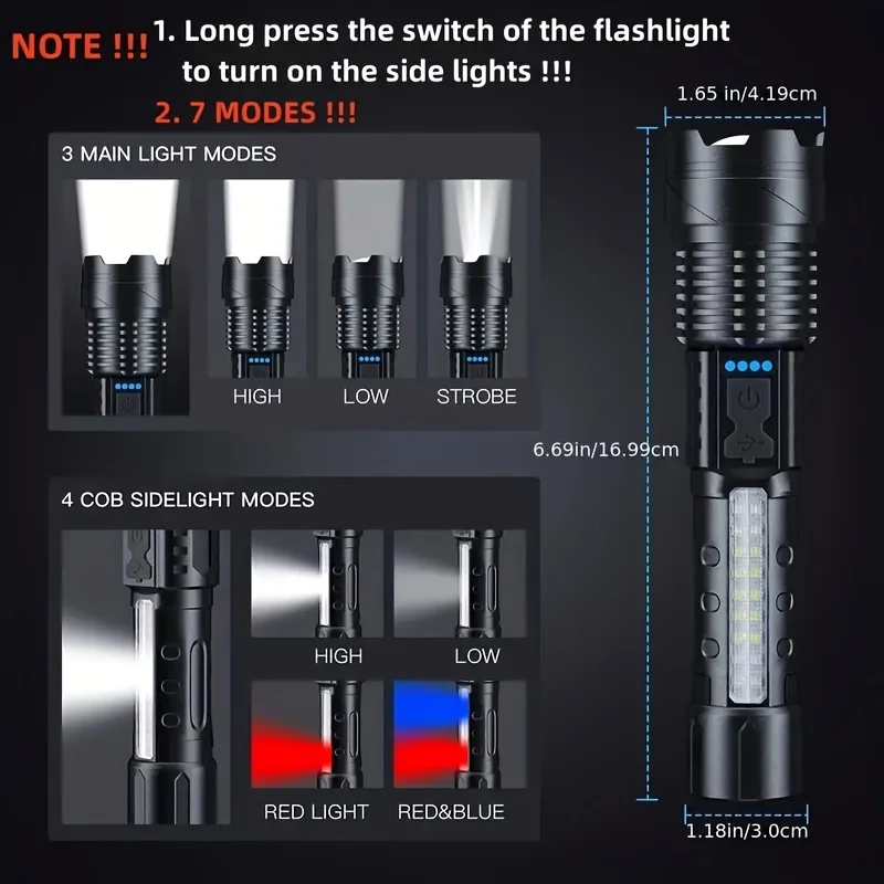 Powerful LED Flashlight Batter - đánh giá và giá Outdoor Power For Camping