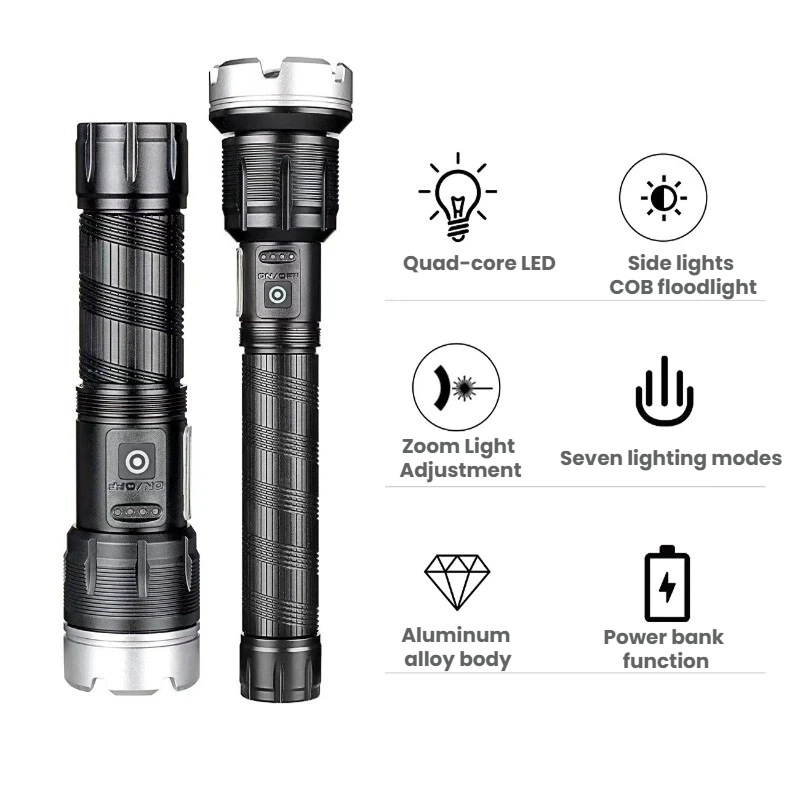High-power LED Flashlight Tele - đánh giá và giá Outdoor Power For Camping